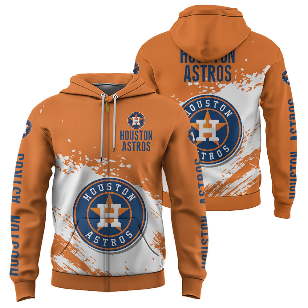 Houston Astros Orange Color MLB Hoodie For Big Fan NH24