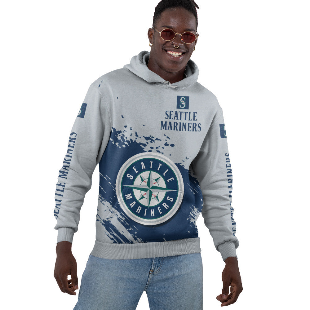 Seattle Mariners Gray Color MLB Hoodie For Big Fan NH24