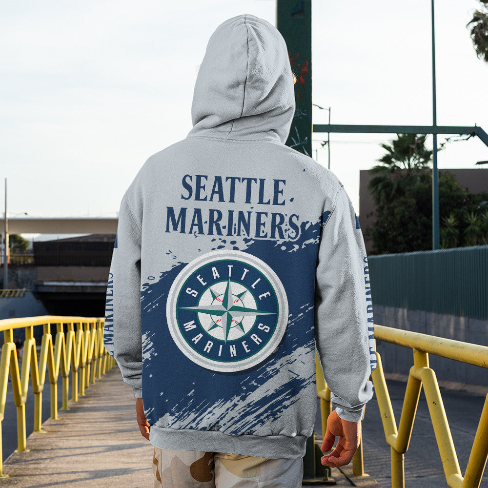 Seattle Mariners Gray Color MLB Hoodie For Big Fan NH24