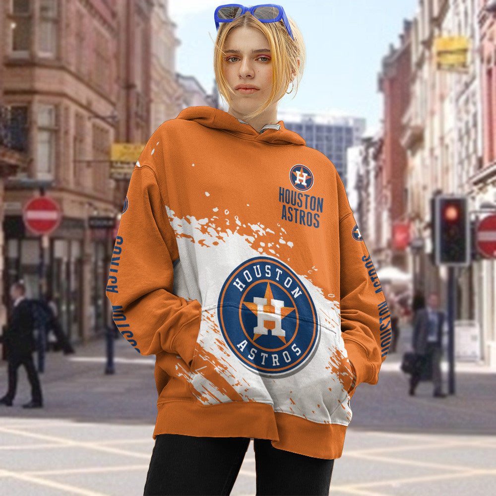 Houston Astros Orange Color MLB Hoodie For Big Fan NH24