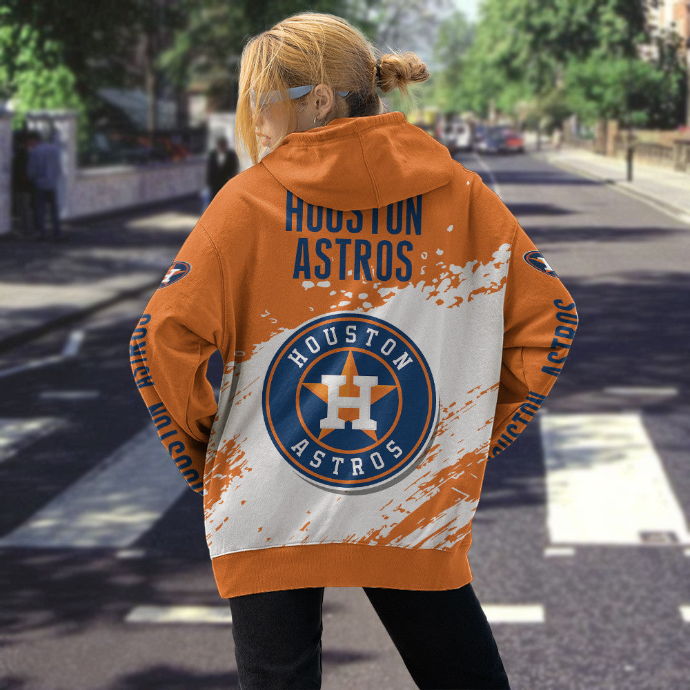 Houston Astros Orange Color MLB Hoodie For Big Fan NH24
