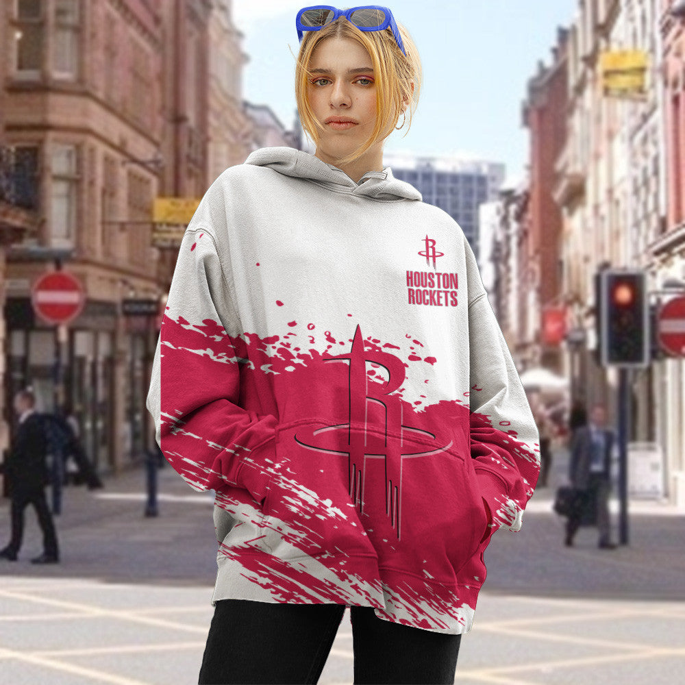 Houston Rockets NBA Hoodie Stylish Logo for Fans Color White NH24