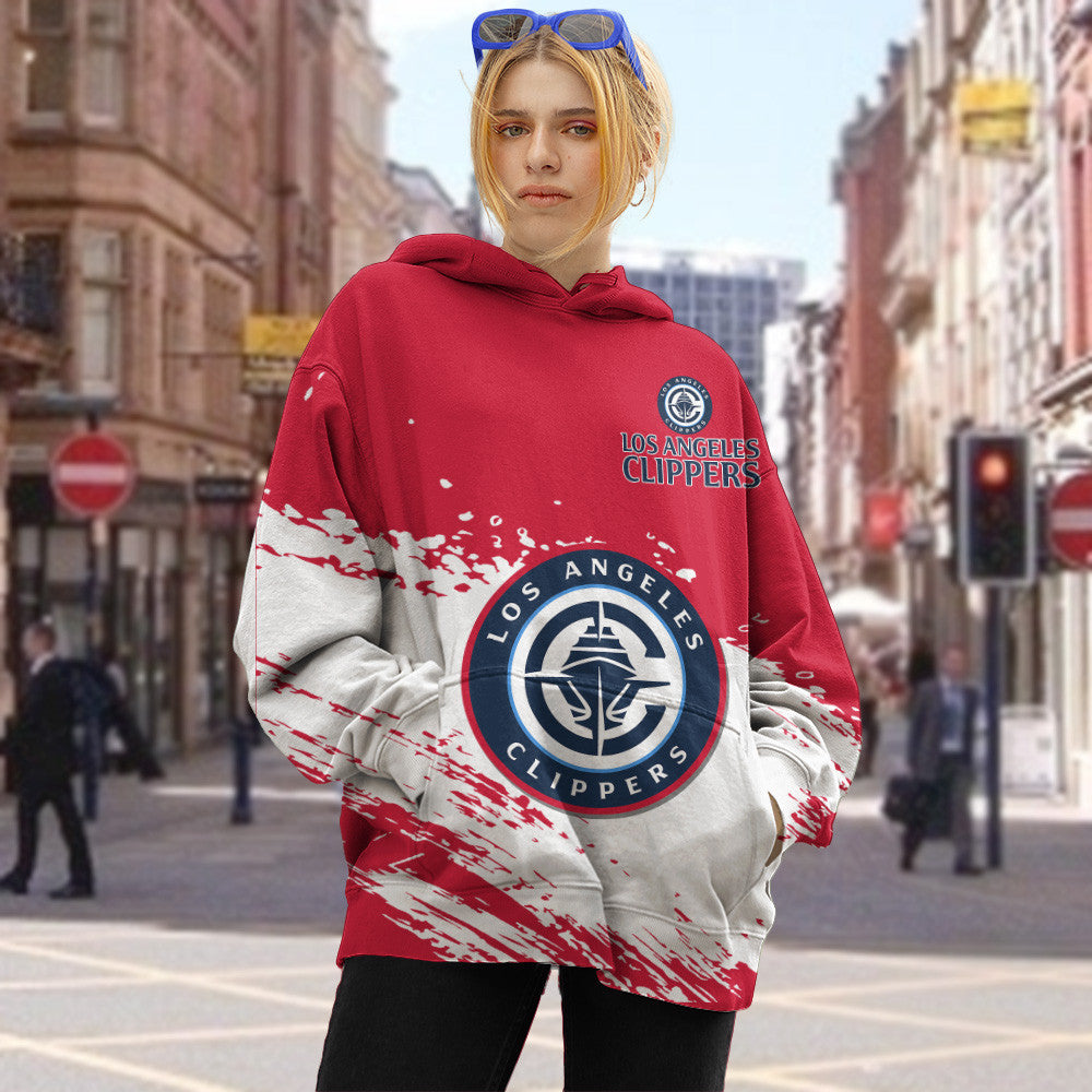 Los Angeles Clippers NBA Hoodie Stylish Logo for Fans Color Red NH24