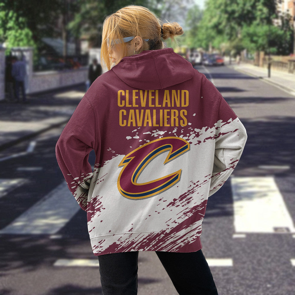 Cleveland Cavaliers NBA Hoodie Stylish Logo for Fans Color Maroon NH24