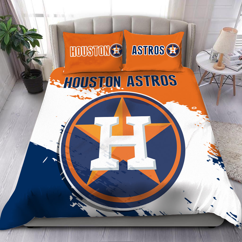 Houston Astros Baseball Bedding Set - Stylish Astros Logo Tee Tor Fans NH24
