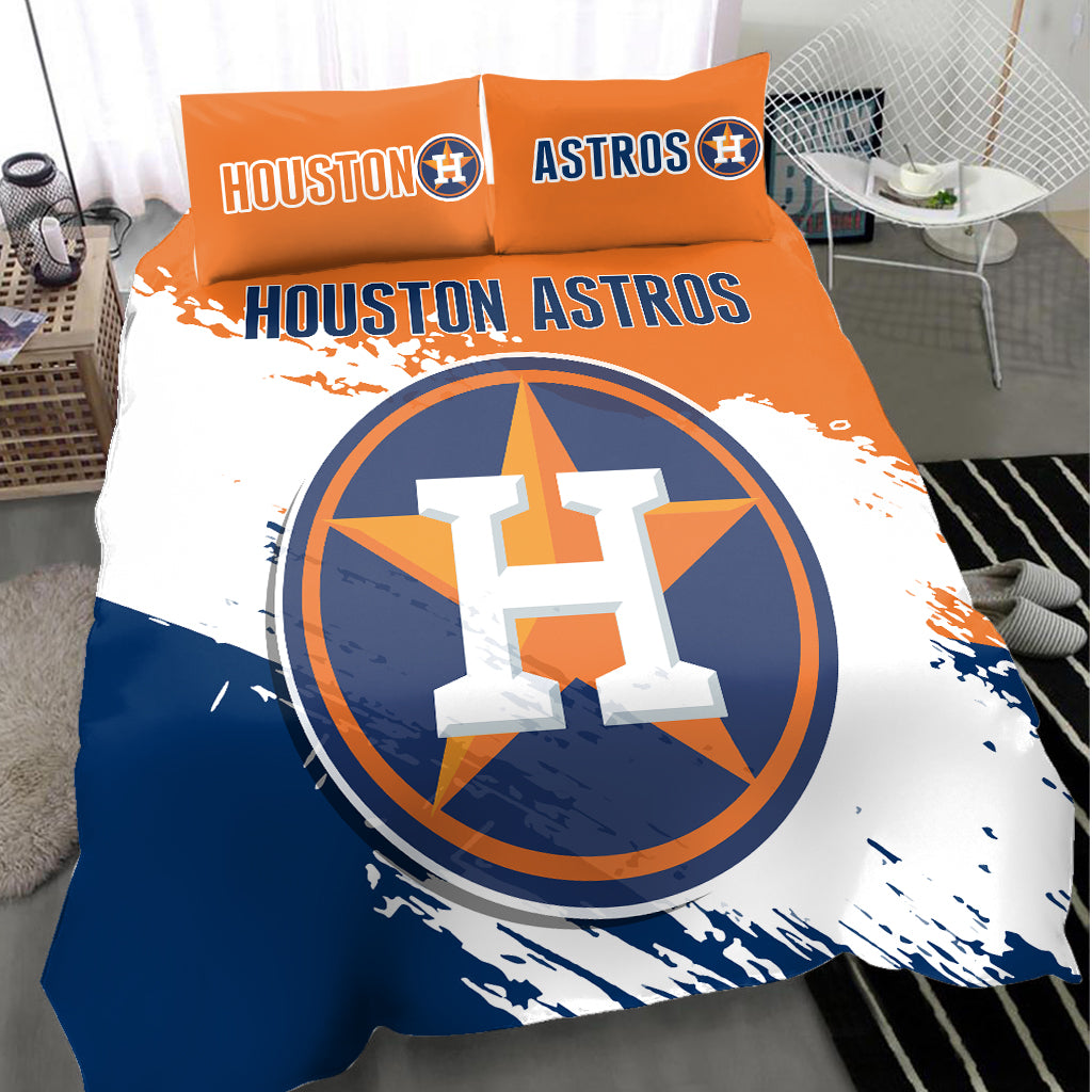 Houston Astros Baseball Bedding Set - Stylish Astros Logo Tee Tor Fans NH24