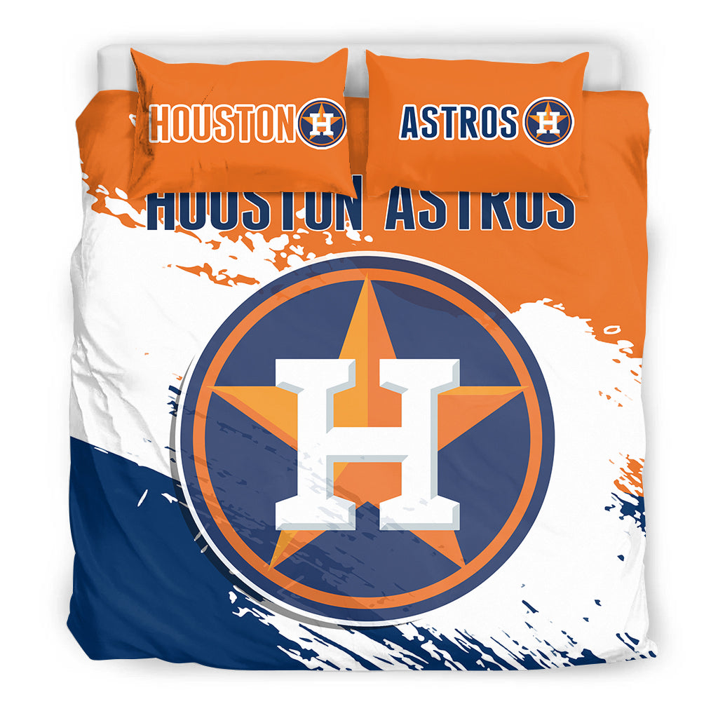 Houston Astros Baseball Bedding Set - Stylish Astros Logo Tee Tor Fans NH24