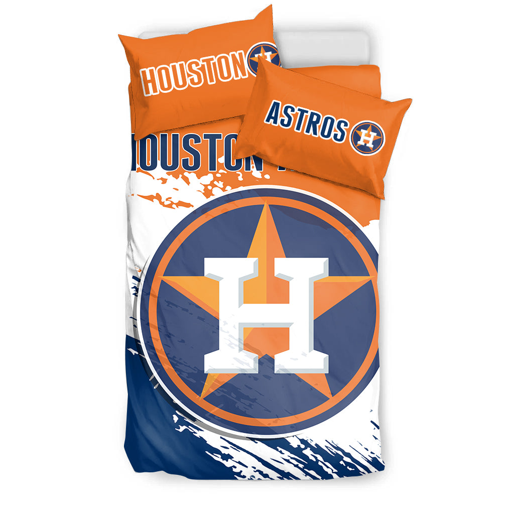 Houston Astros Baseball Bedding Set - Stylish Astros Logo Tee Tor Fans NH24
