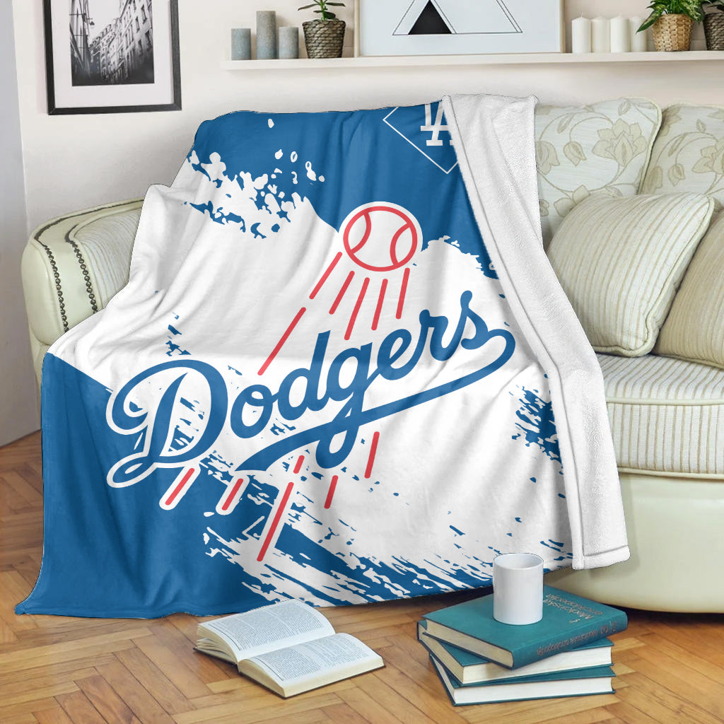 Los Angeles Dodgers Baseball Premium Blanket - Stylish Dodgers Logo Tee Tor Fans NH24