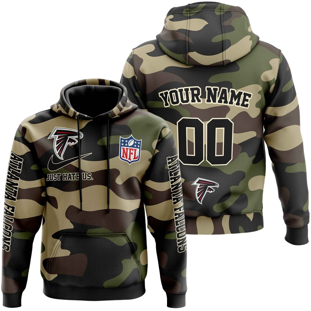 NFL Atlanta Falcons Personalized Pullover Hoodie Camo Veterans Special Edition NH24