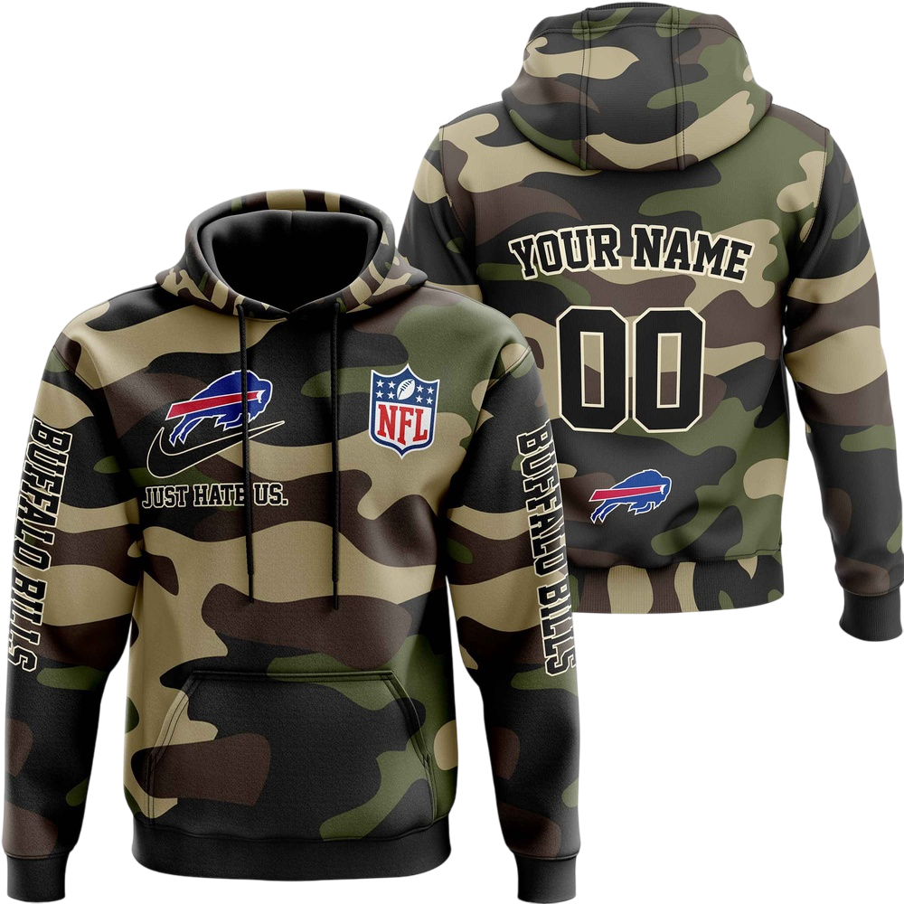 NFL Buffalo Bills Personalized Pullover Hoodie Camo Veterans Special Edition NH24