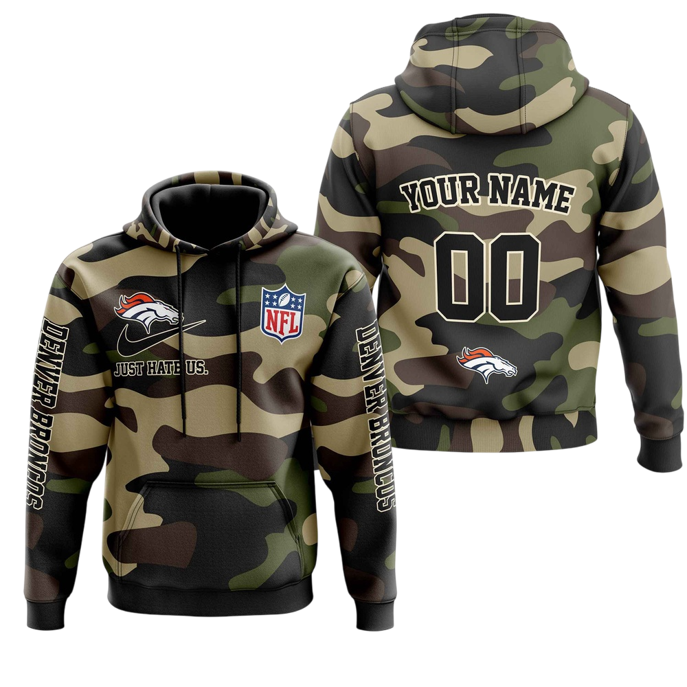 NFL Denver Broncos Personalized Pullover Hoodie Camo Veterans Special Edition NH24