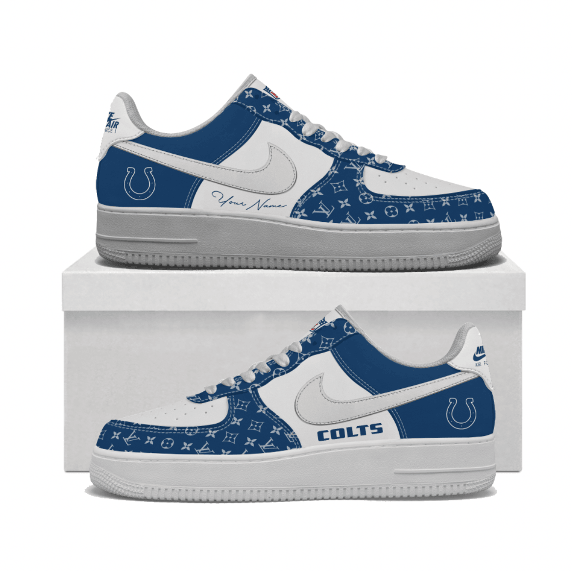 (Personalized) Indianapolis Colts LV x Nike Air Force 1