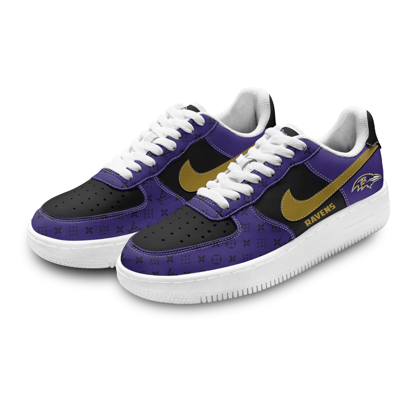 (Personalized) Baltimore Ravens LV x Nike Air Force 1