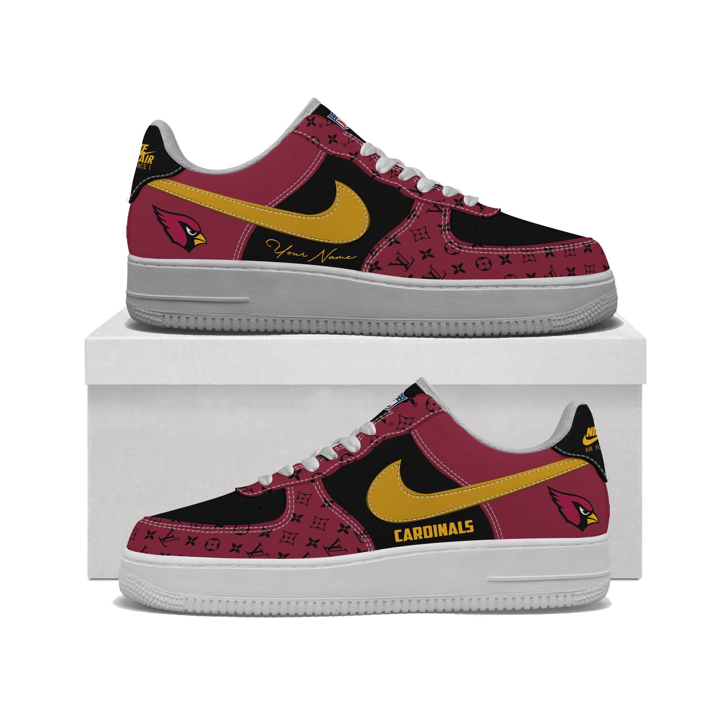 (Personalized) Arizona Cardinals LV x Nike Air Force 1