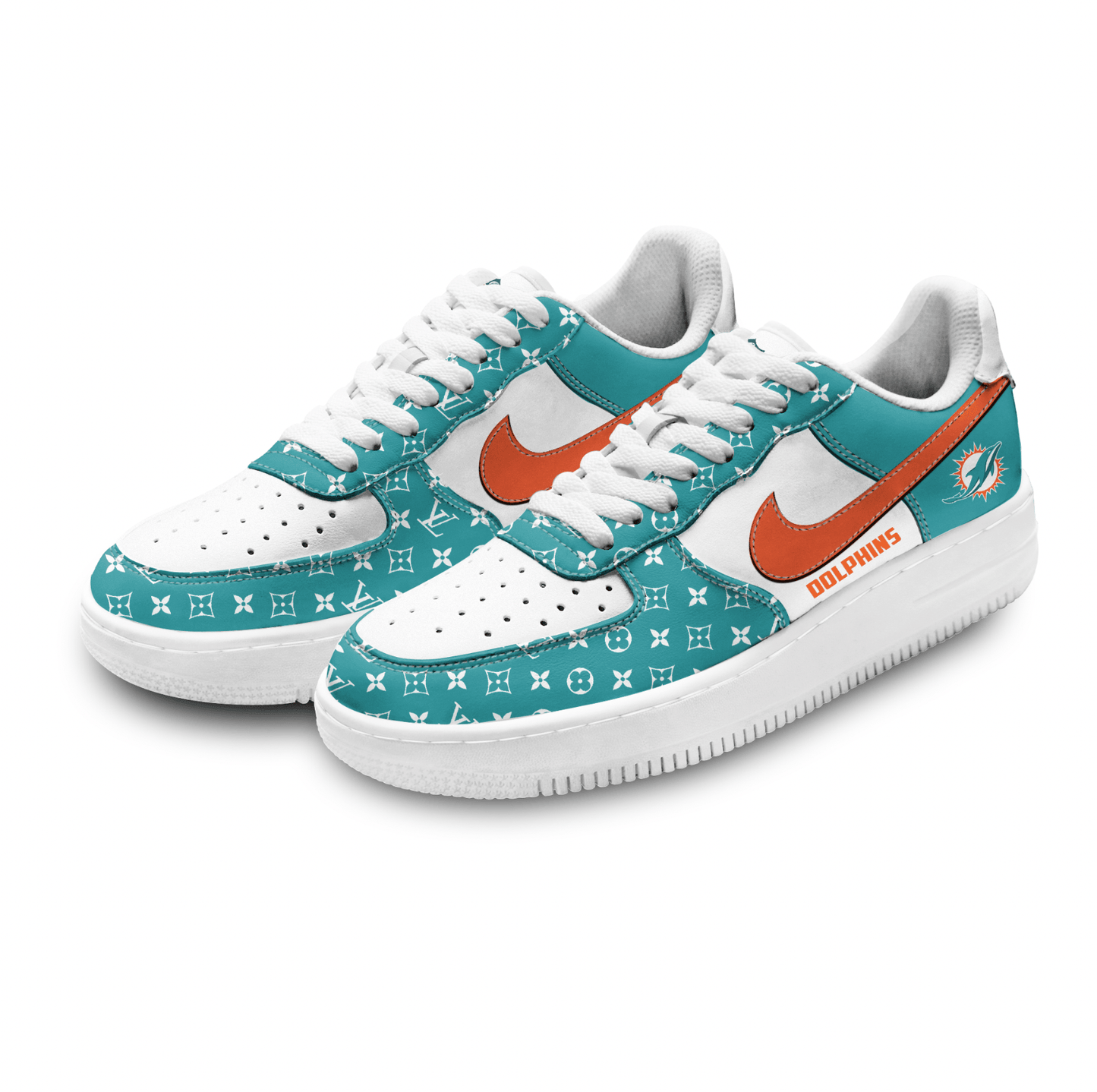 (Personalized) Miami Dolphins LV x Nike Air Force 1