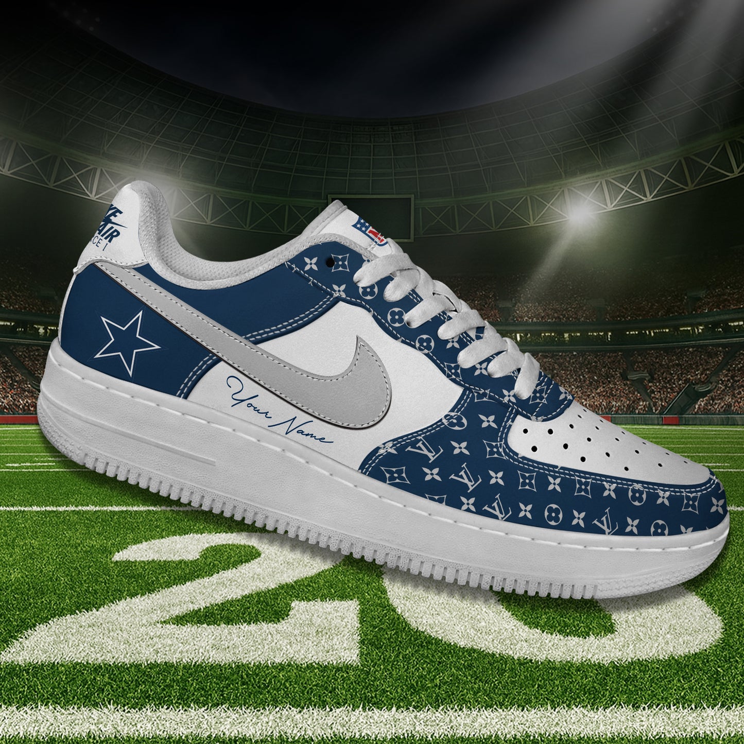 (Personalized) Dallas Cowboys LV x Nike Air Force 1