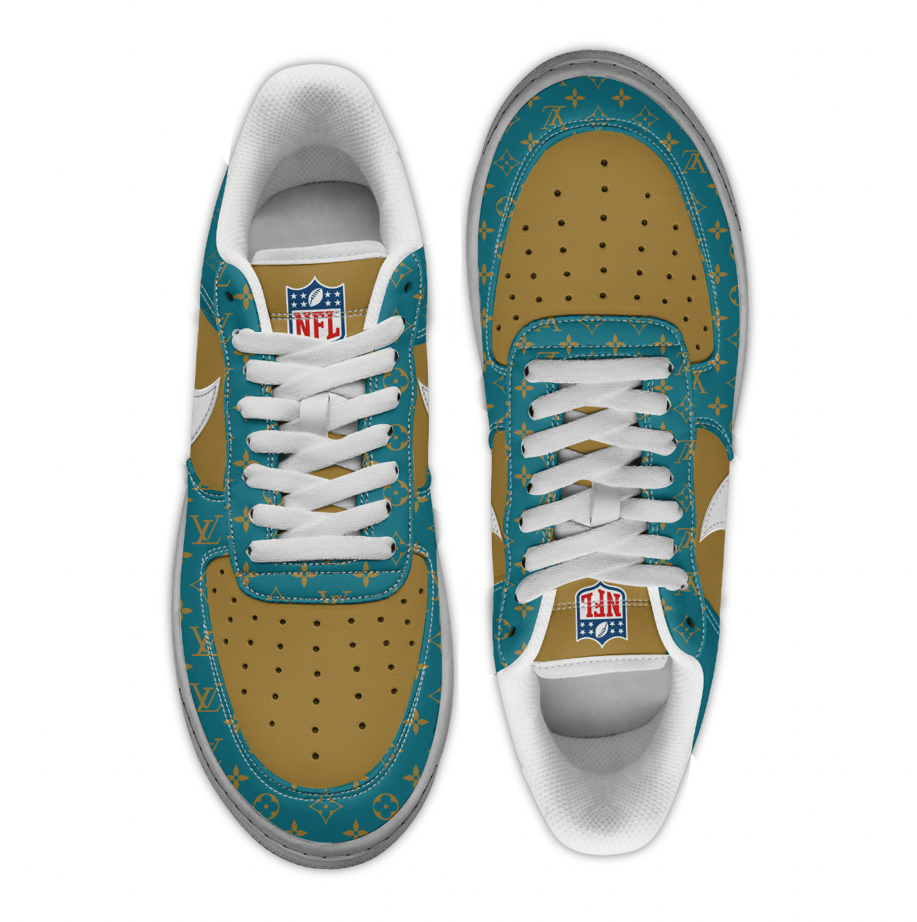 (Personalized) Jacksonville Jaguars LV x Nike Air Force 1