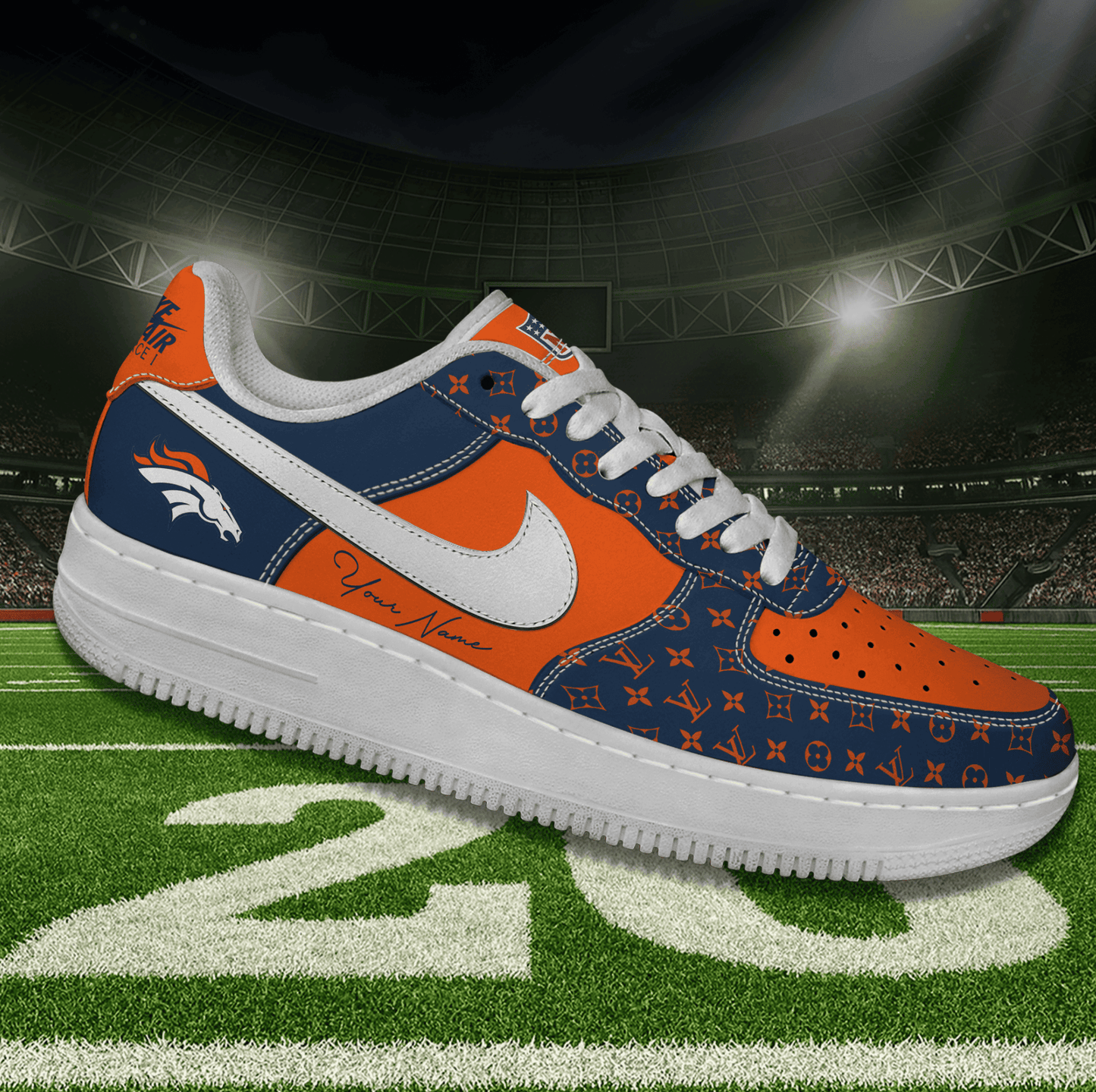 (Personalized) Denver Broncos LV x Nike Air Force 1