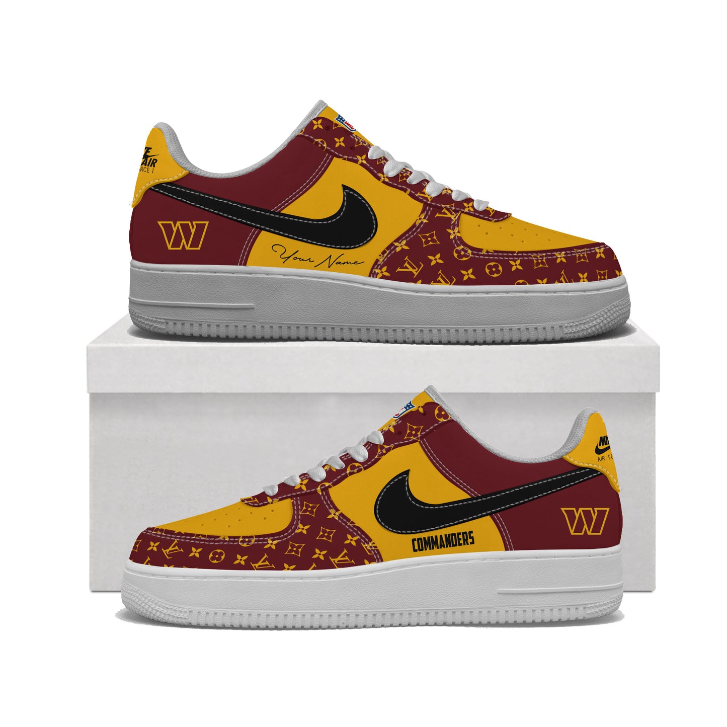 (Personalized) Washington Commanders LV x Nike Air Force 1