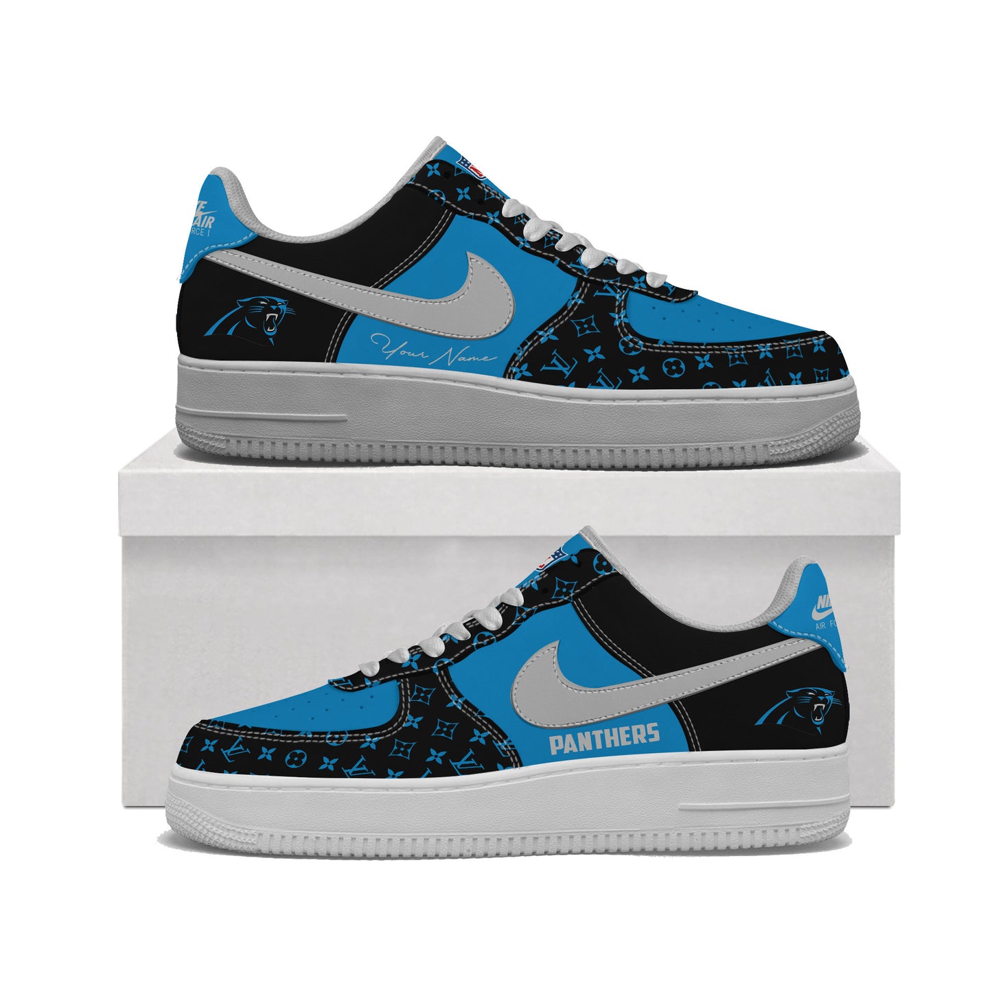 (Personalized) Carolina Panthers LV x Nike Air Force 1