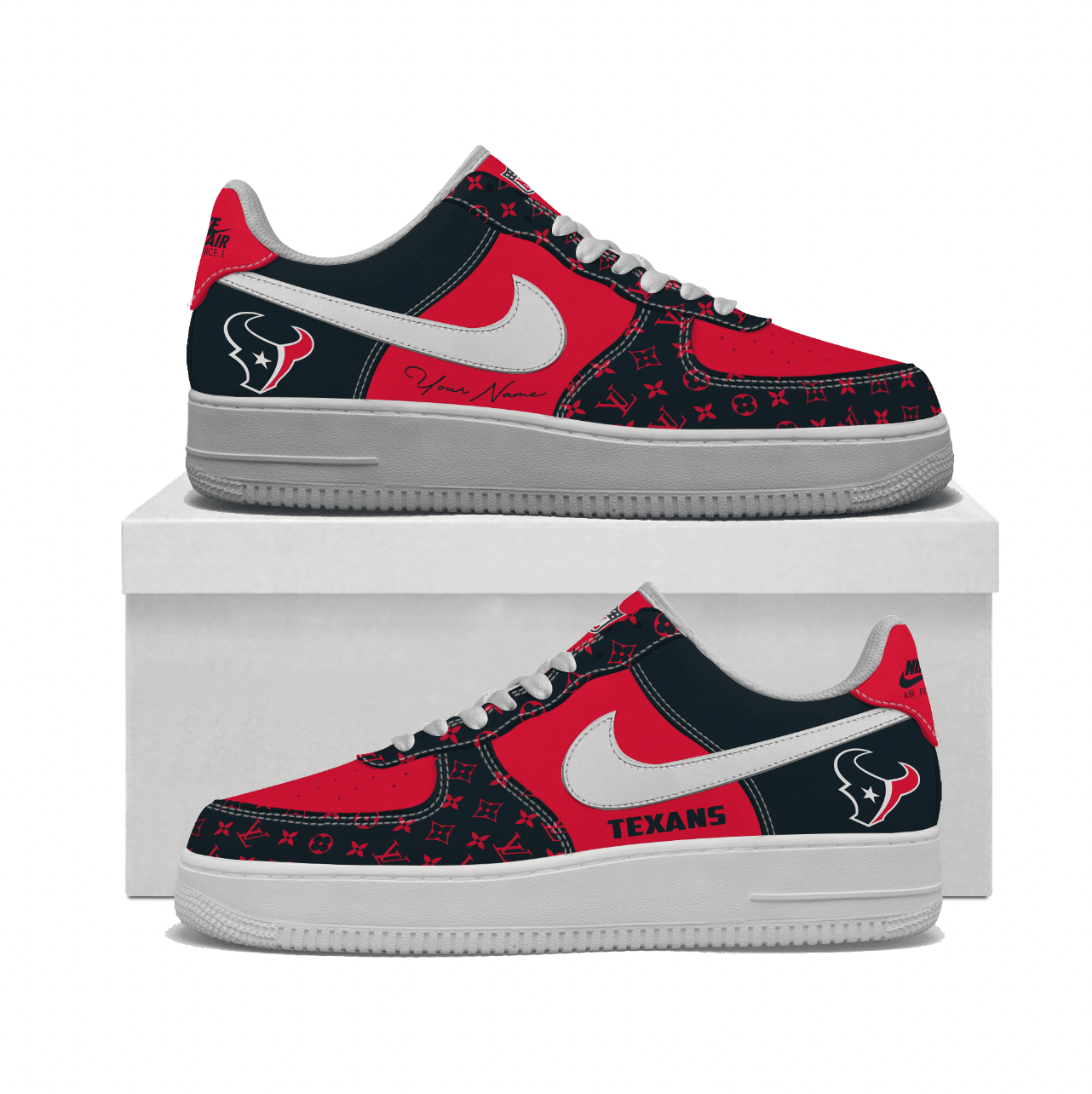 (Personalized) Houston Texans LV x Nike Air Force 1