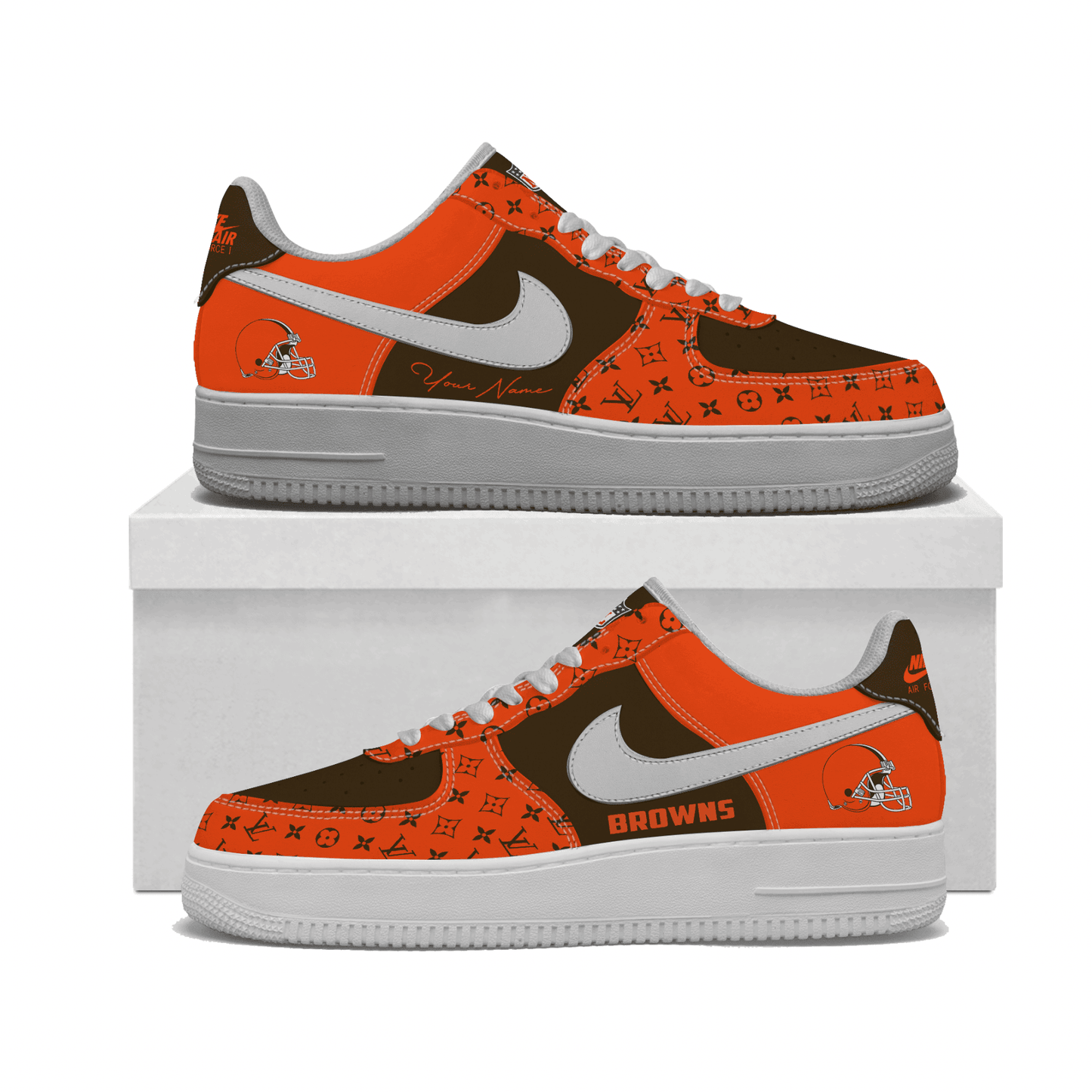 (Personalized) Cleveland Browns LV x Nike Air Force 1