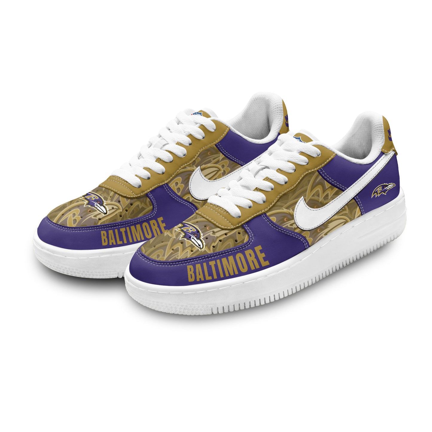 (Personalized) Baltimore Ravens Nike Air Force 1