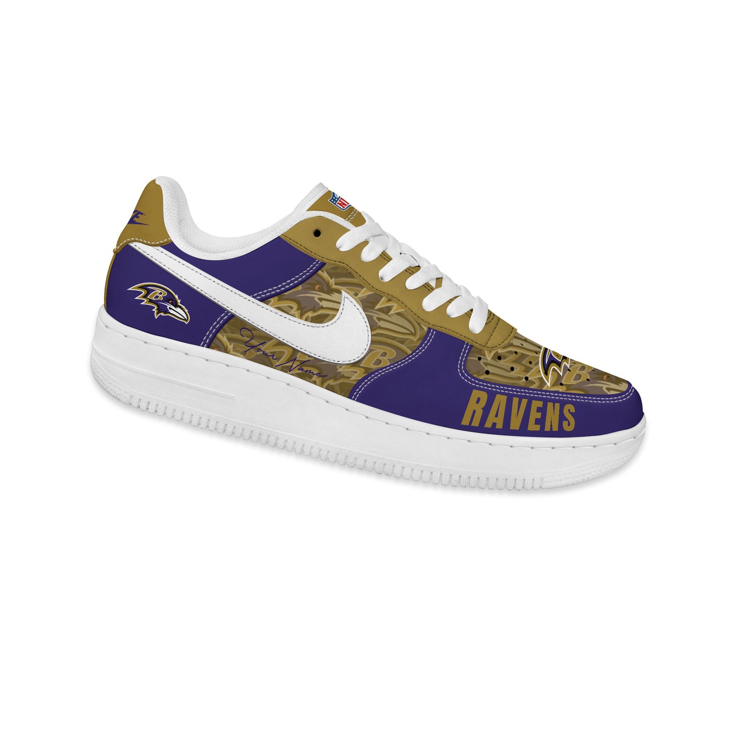 (Personalized) Baltimore Ravens Nike Air Force 1