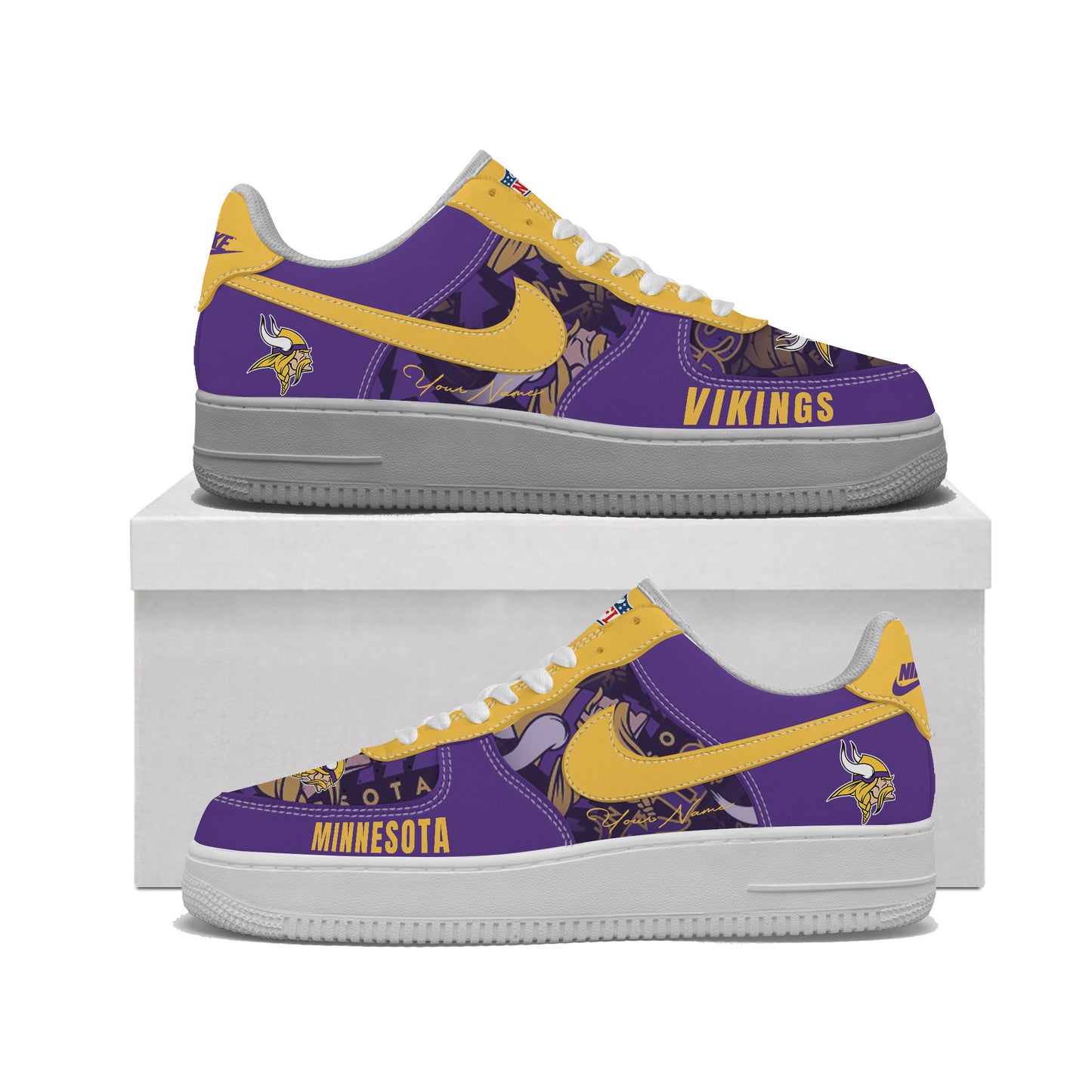(Personalized) Minnesota Vikings Nike Air Force 1