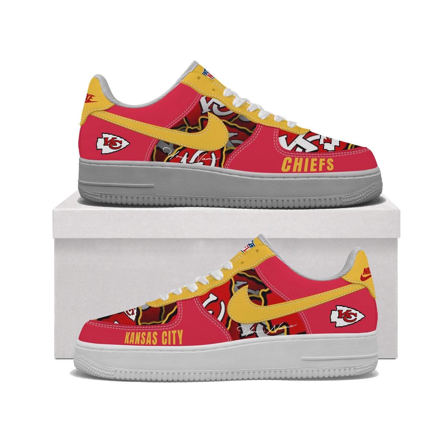 (Personalized) Kansas City Chiefs Nike Air Force 1