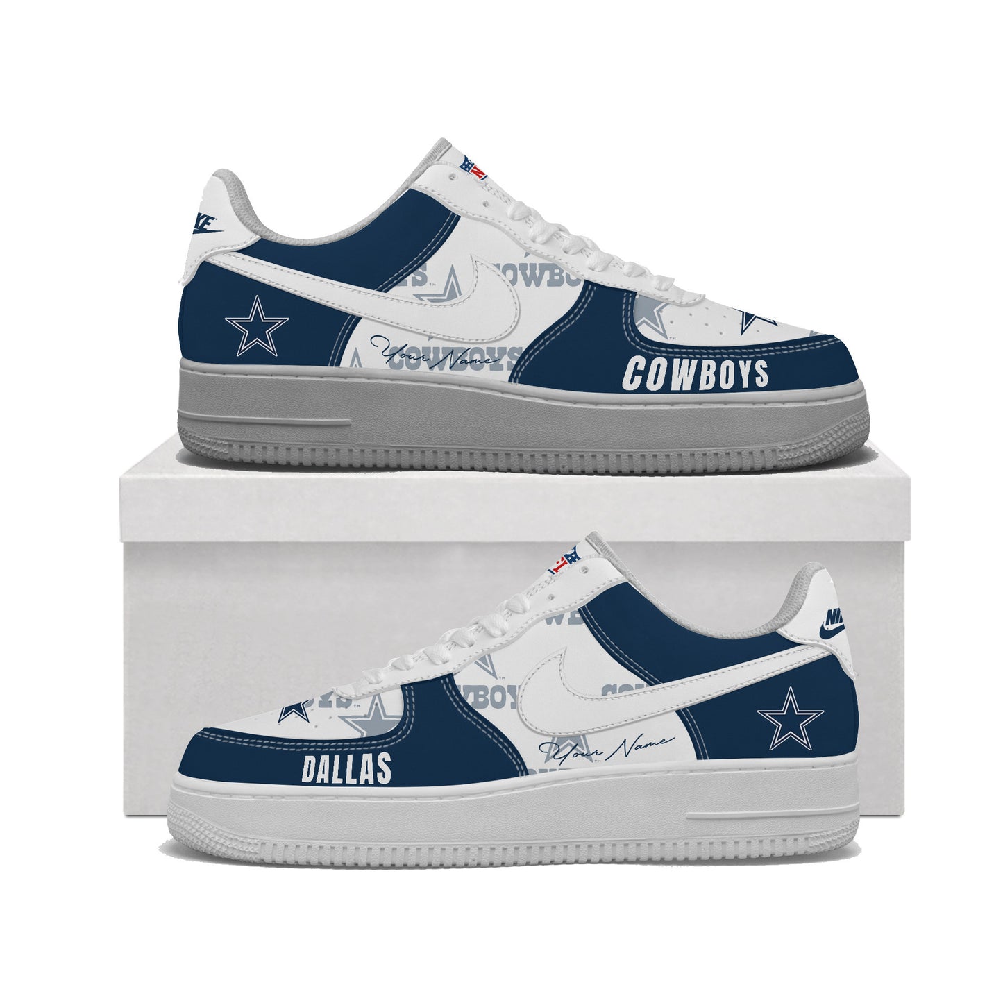 (Personalized) Dallas Cowboys Nike Air Force 1