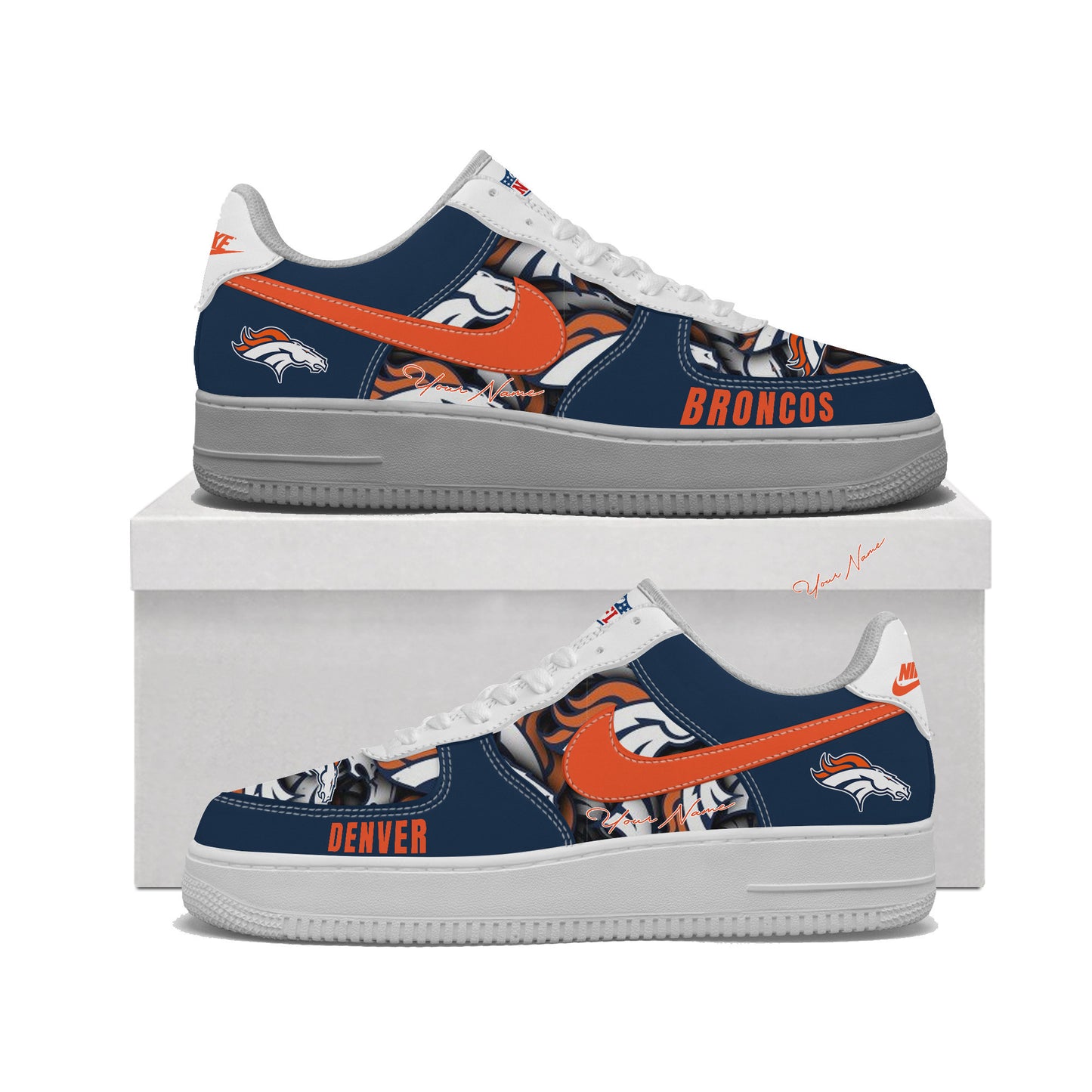 (Personalized) Denver Broncos Nike Air Force 1