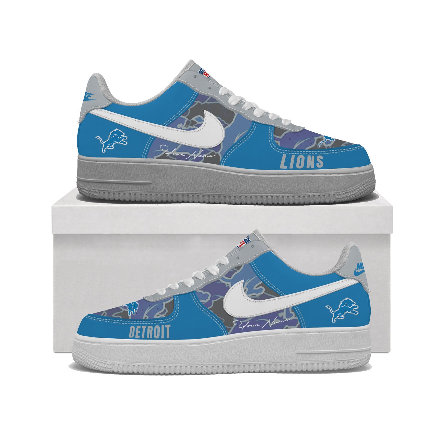 (Personalized) Detroit Lions Nike Air Force 1