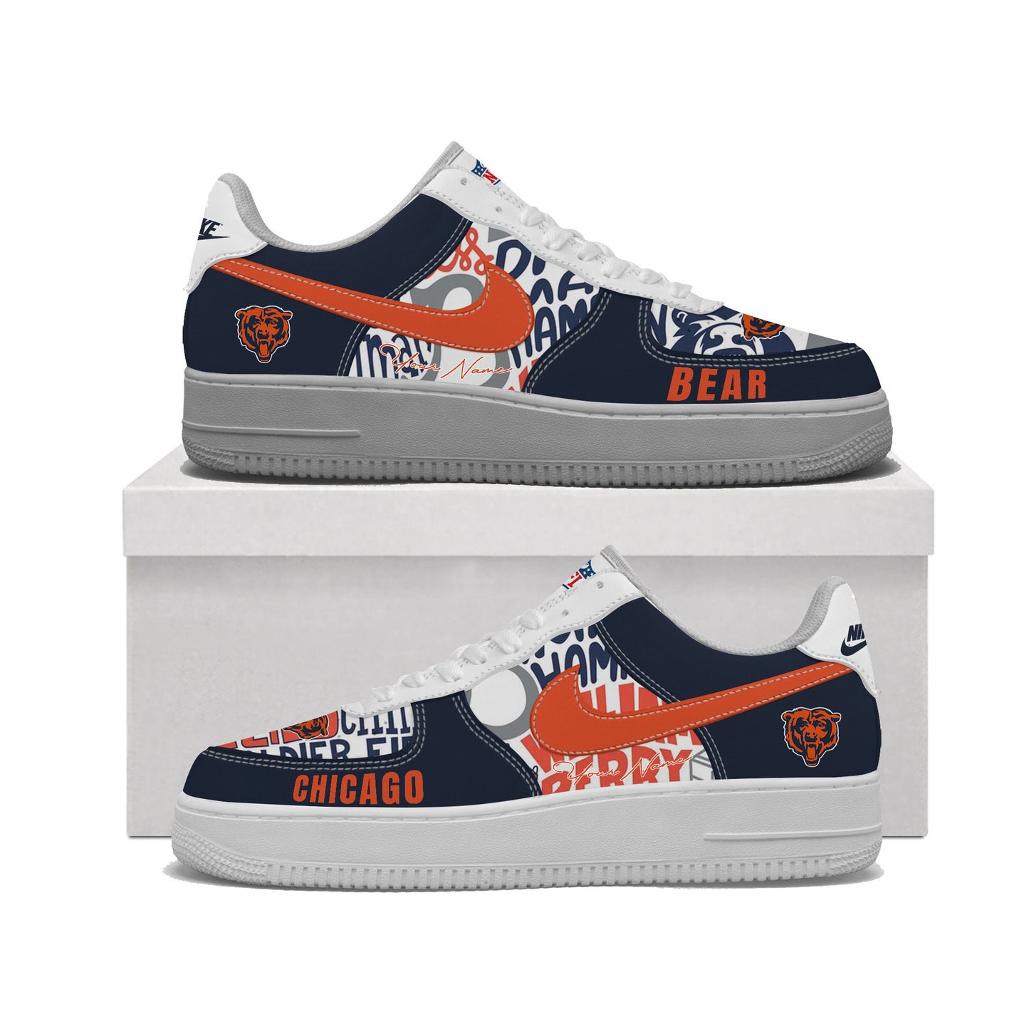 (Personalized) Chicago Bears Nike Air Force 1