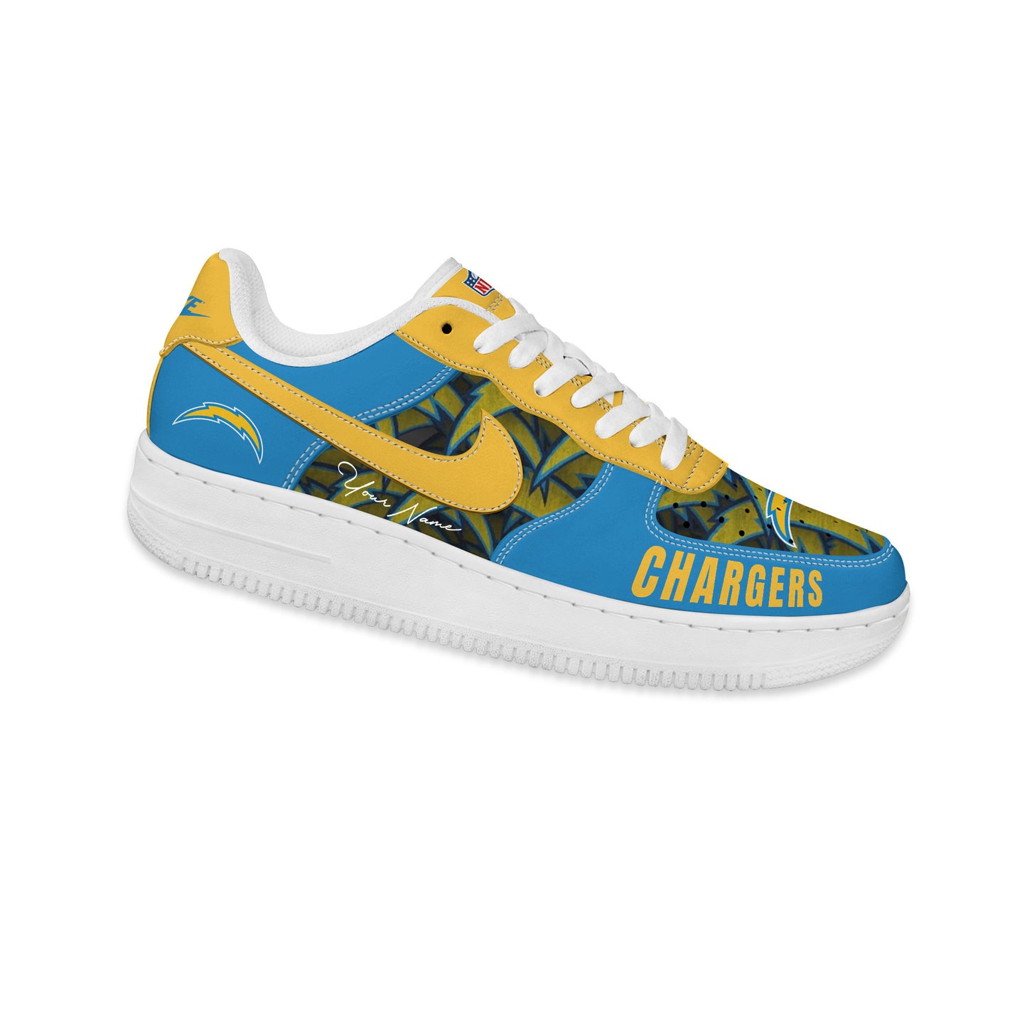 (Personalized) Los Angeles Chargers Nike Air Force 1