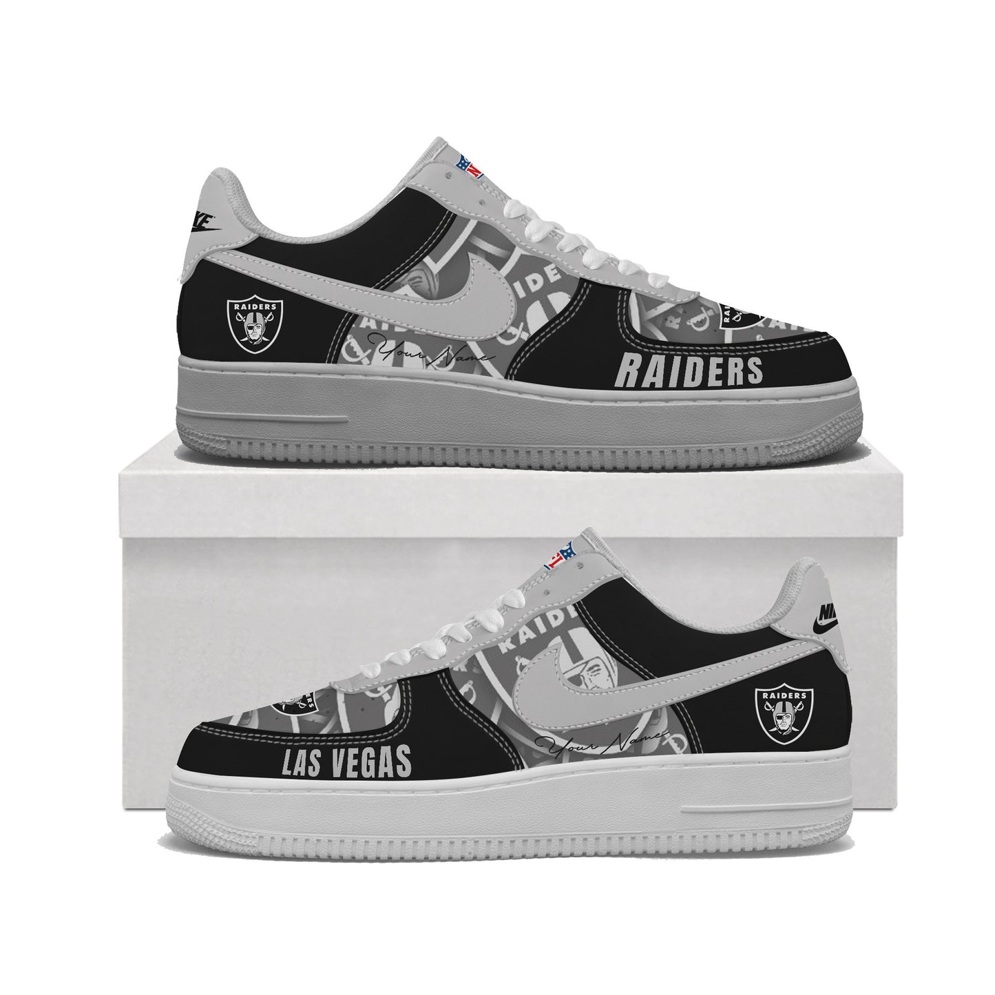(Personalized) Las Vegas Raiders Nike Air Force 1