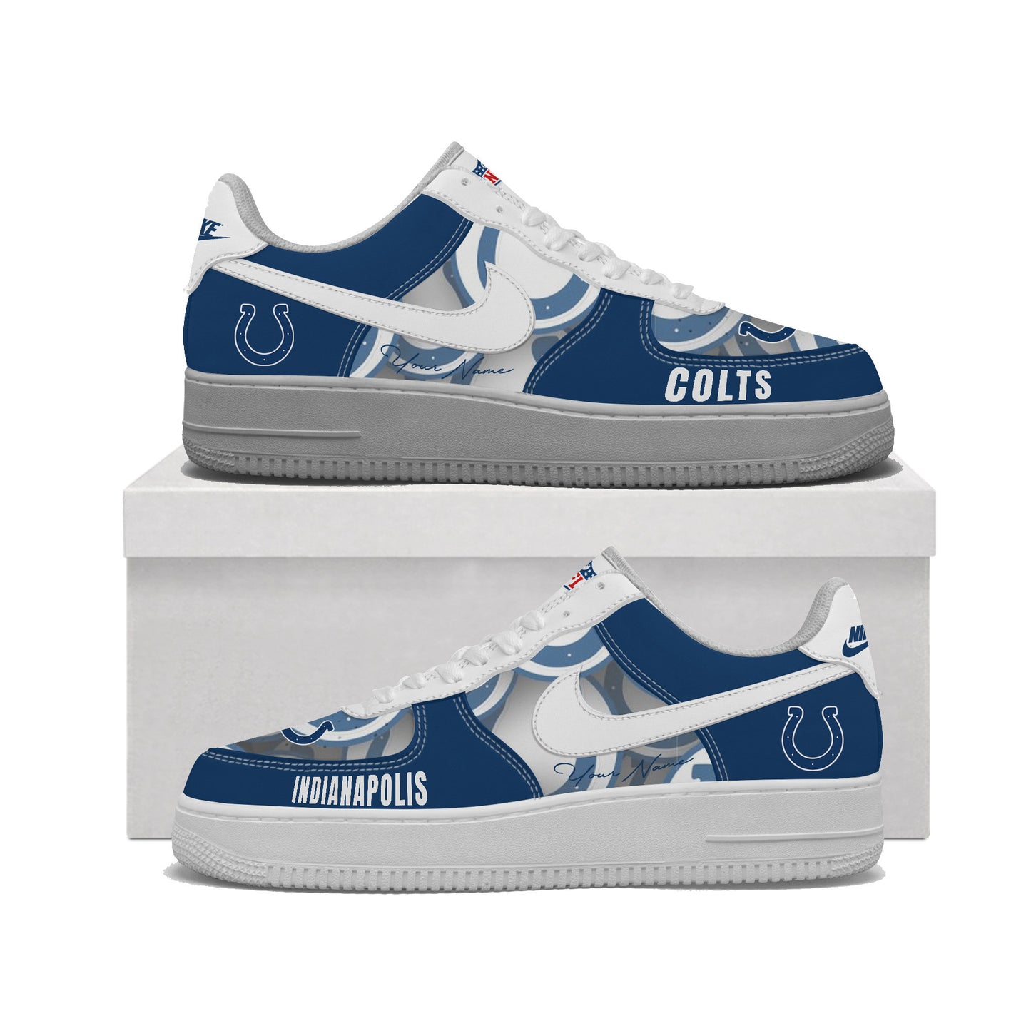 (Personalized) Indianapolis Colts Nike Air Force 1
