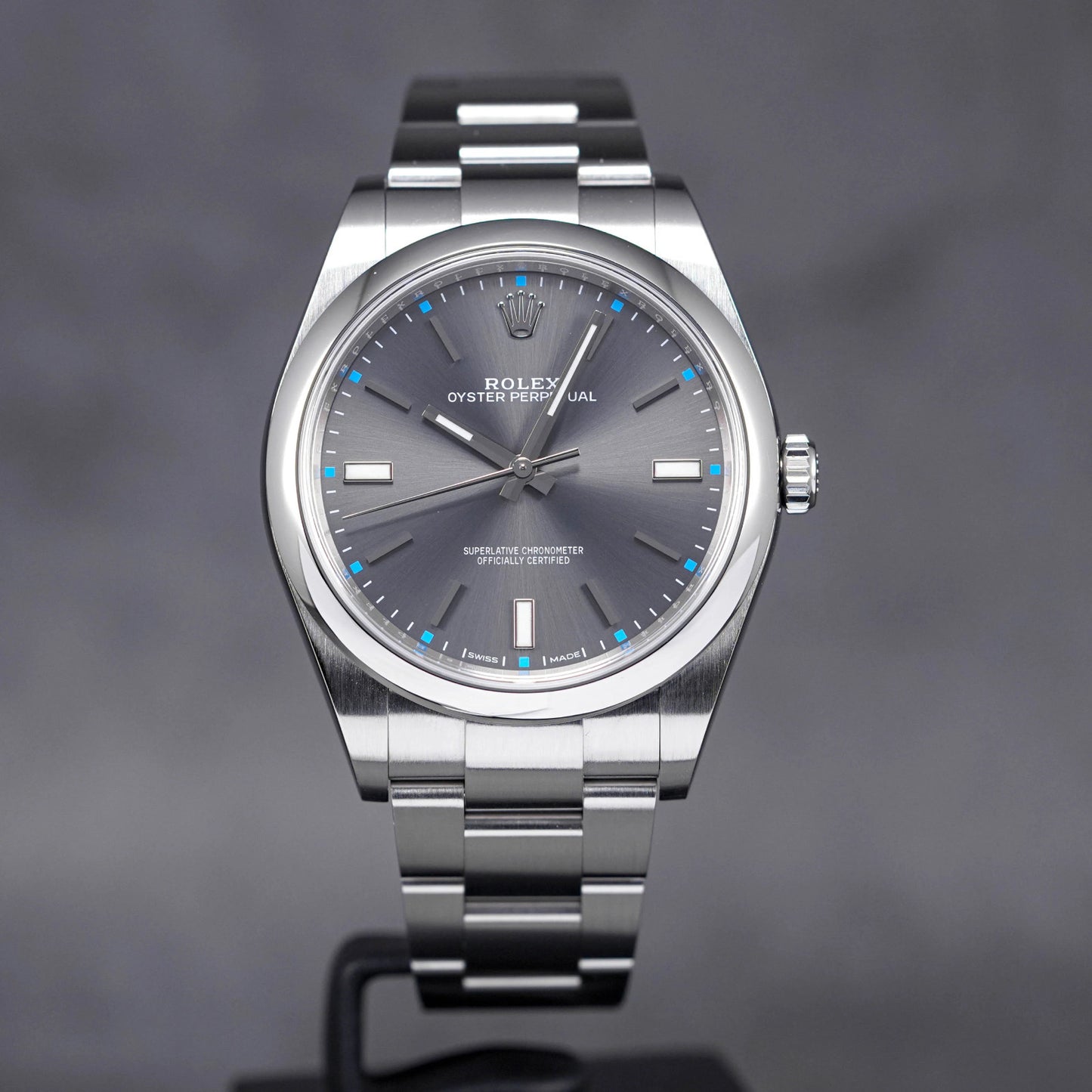 Rolex Oyster Perpetual Dark Rhodium 39mm For Women