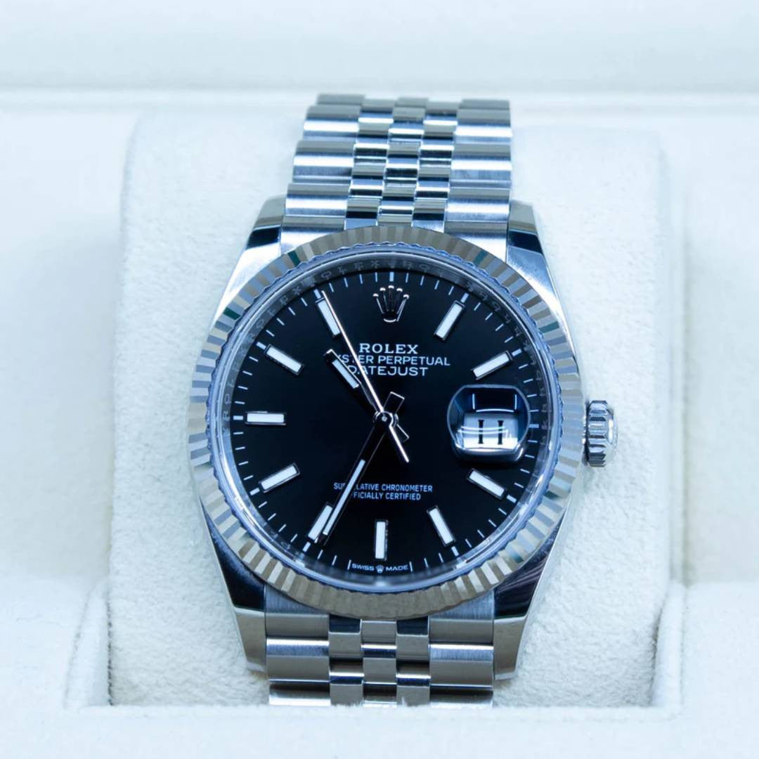 Rolex Datejust 36 Black Dial Jubilee Bracelet
