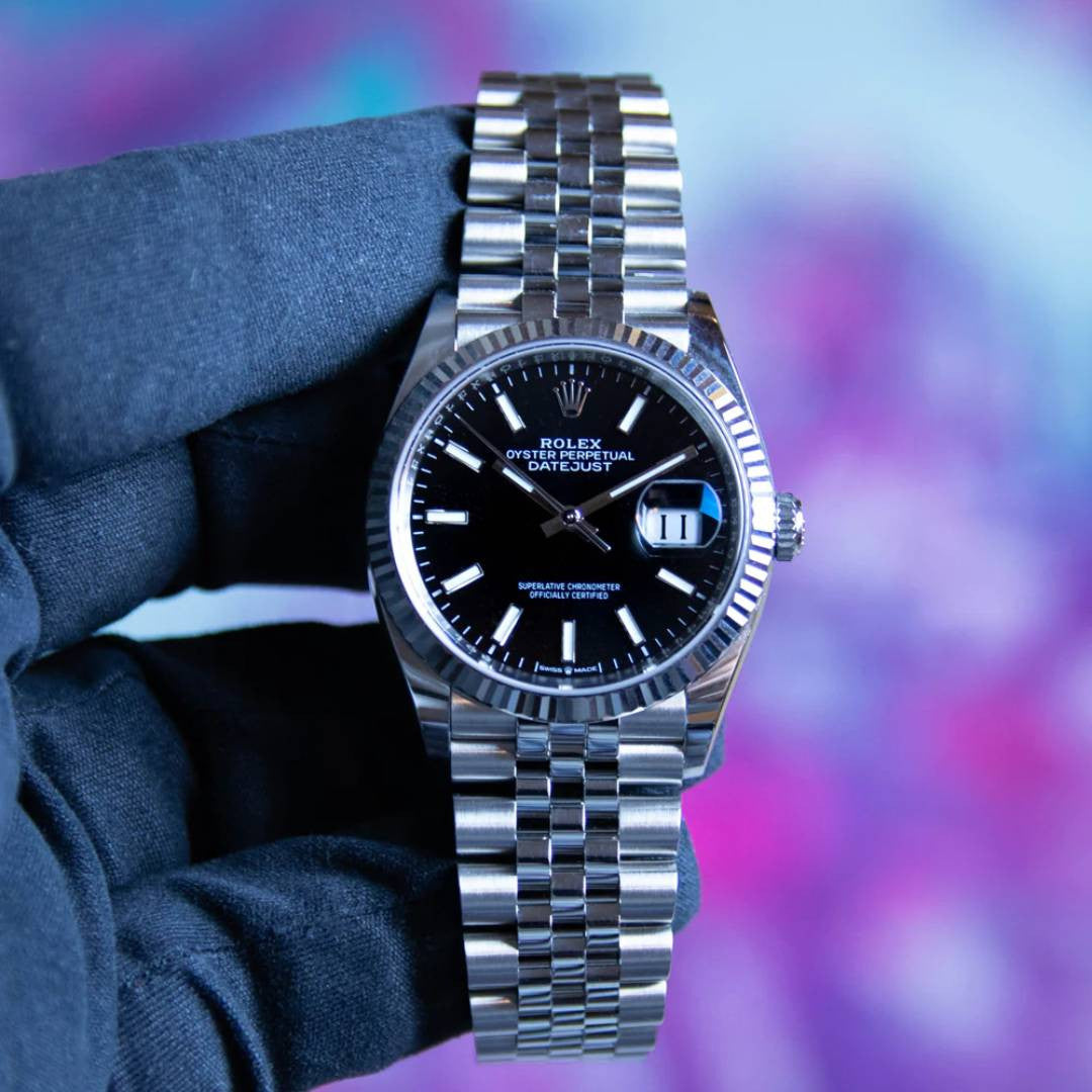 Rolex Datejust 36 Black Dial Jubilee Bracelet