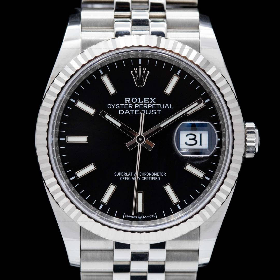 Rolex Datejust 36 Black Dial Jubilee Bracelet
