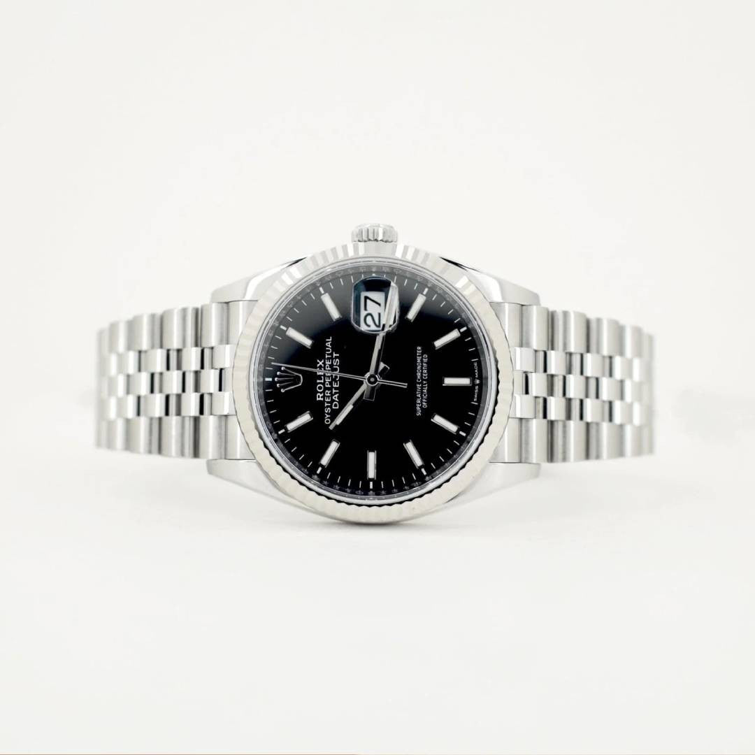 Rolex Datejust 36 Black Dial Jubilee Bracelet