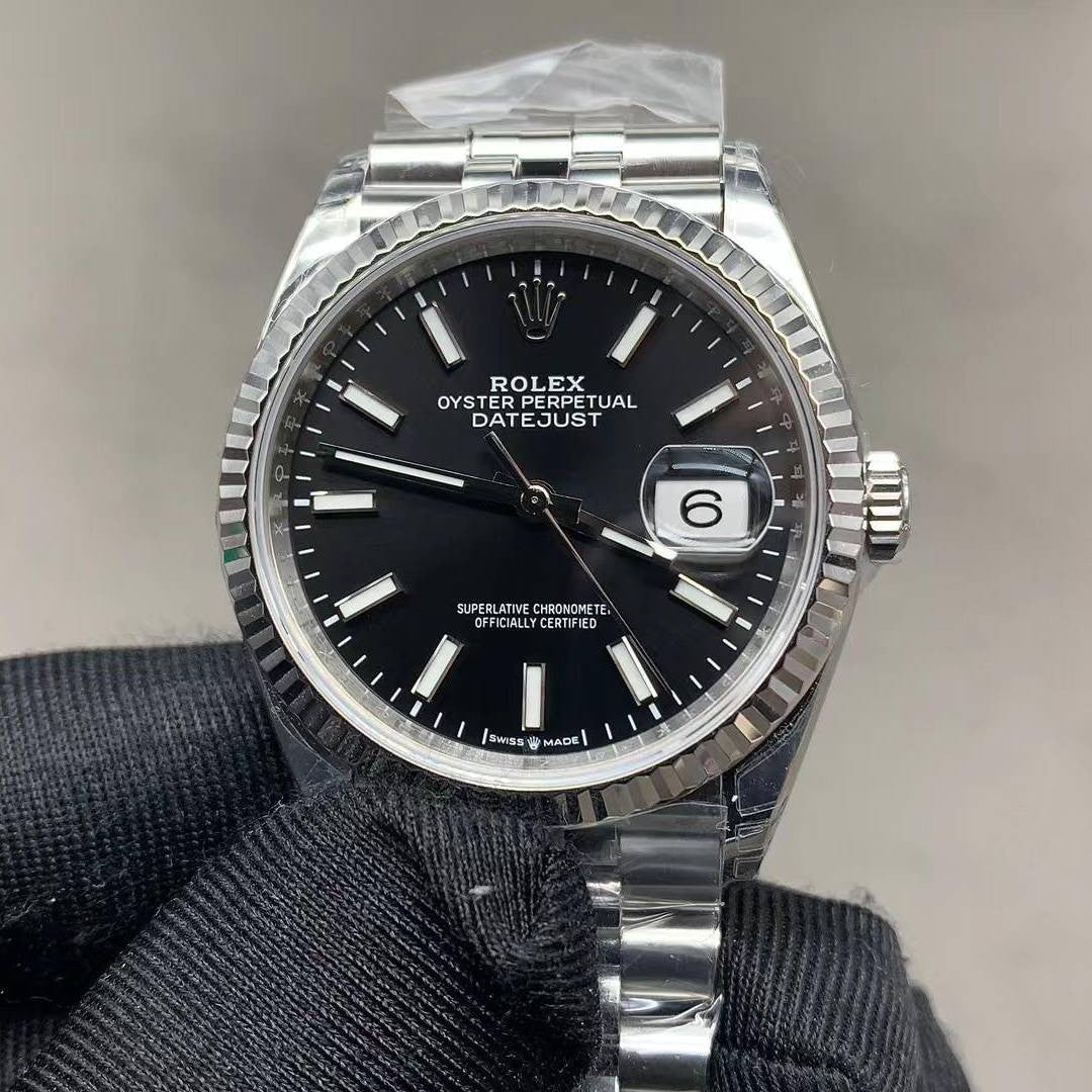 Rolex Datejust 36 Black Dial Jubilee Bracelet