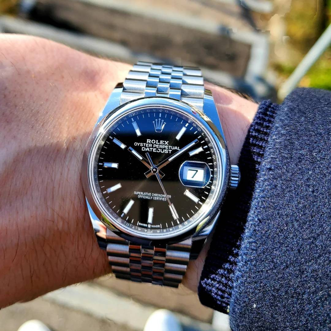 Rolex Datejust 36 Black Dial Jubilee Bracelet