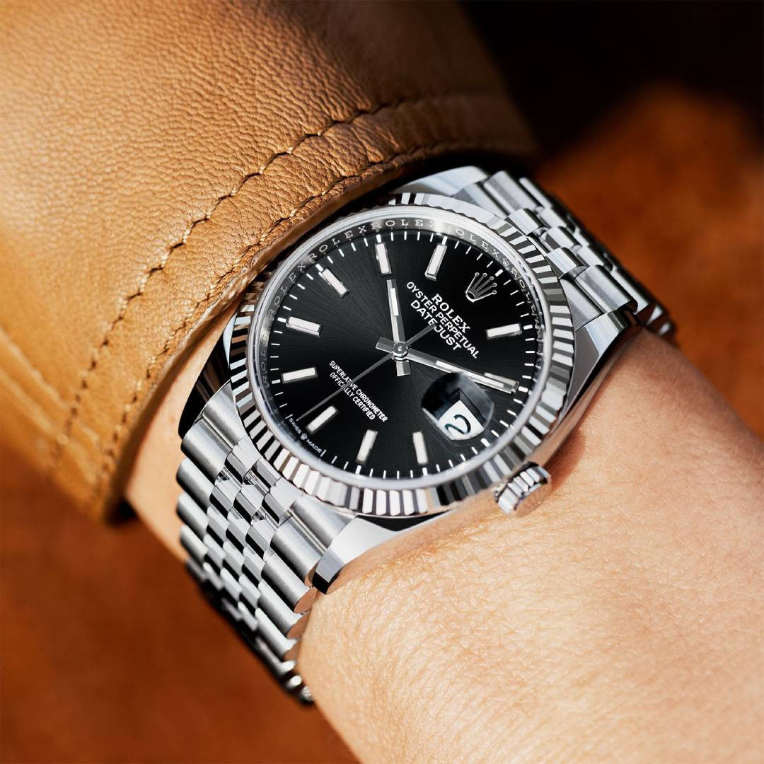 Rolex Datejust 36 Black Dial Jubilee Bracelet
