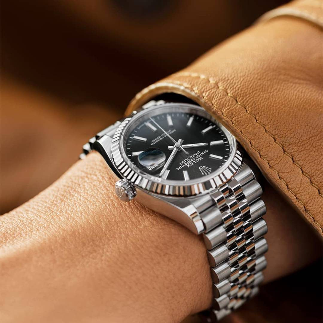 Rolex Datejust 36 Black Dial Jubilee Bracelet