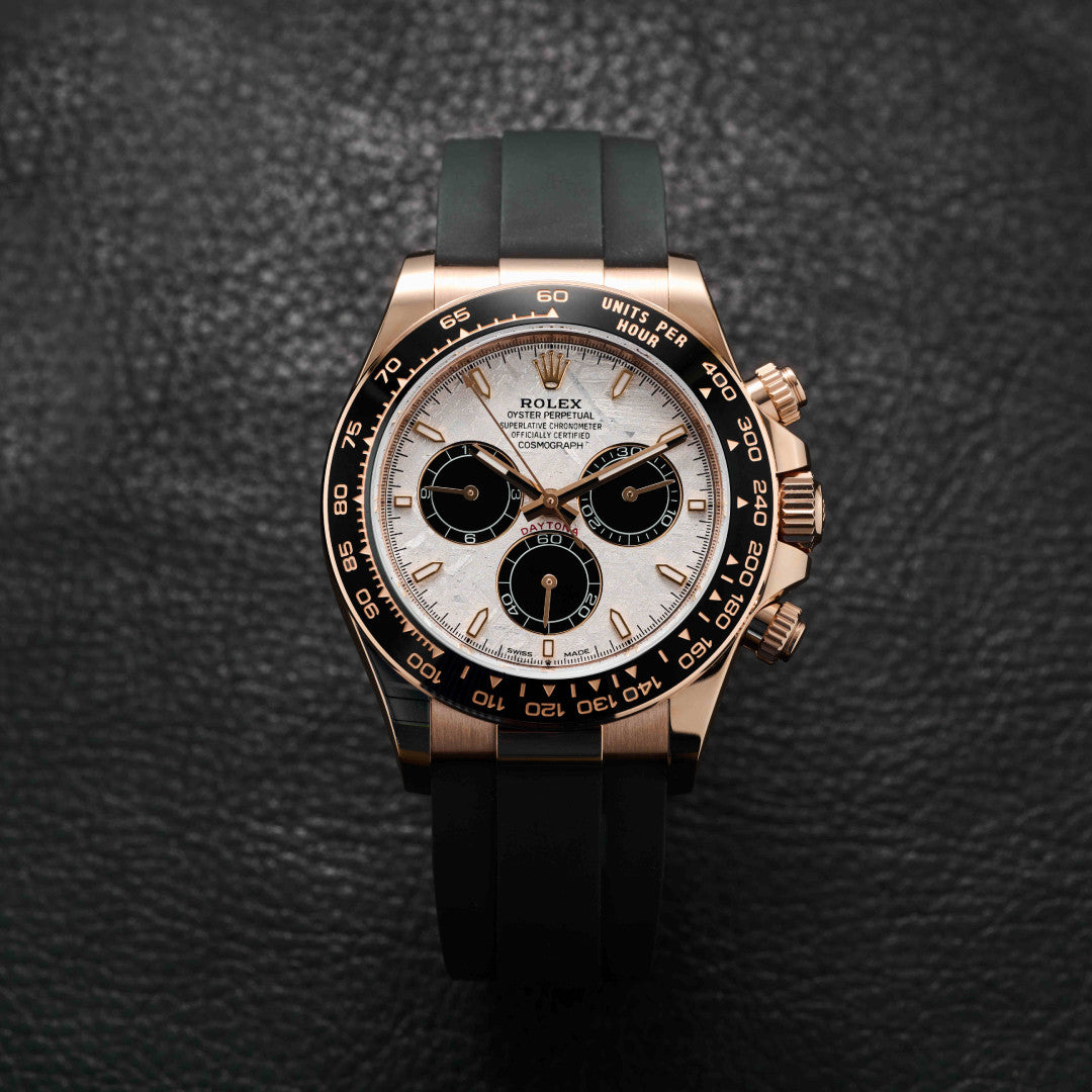 Rolex Daytona Everose Gold Meteorite Dial Oysterflex 40mm