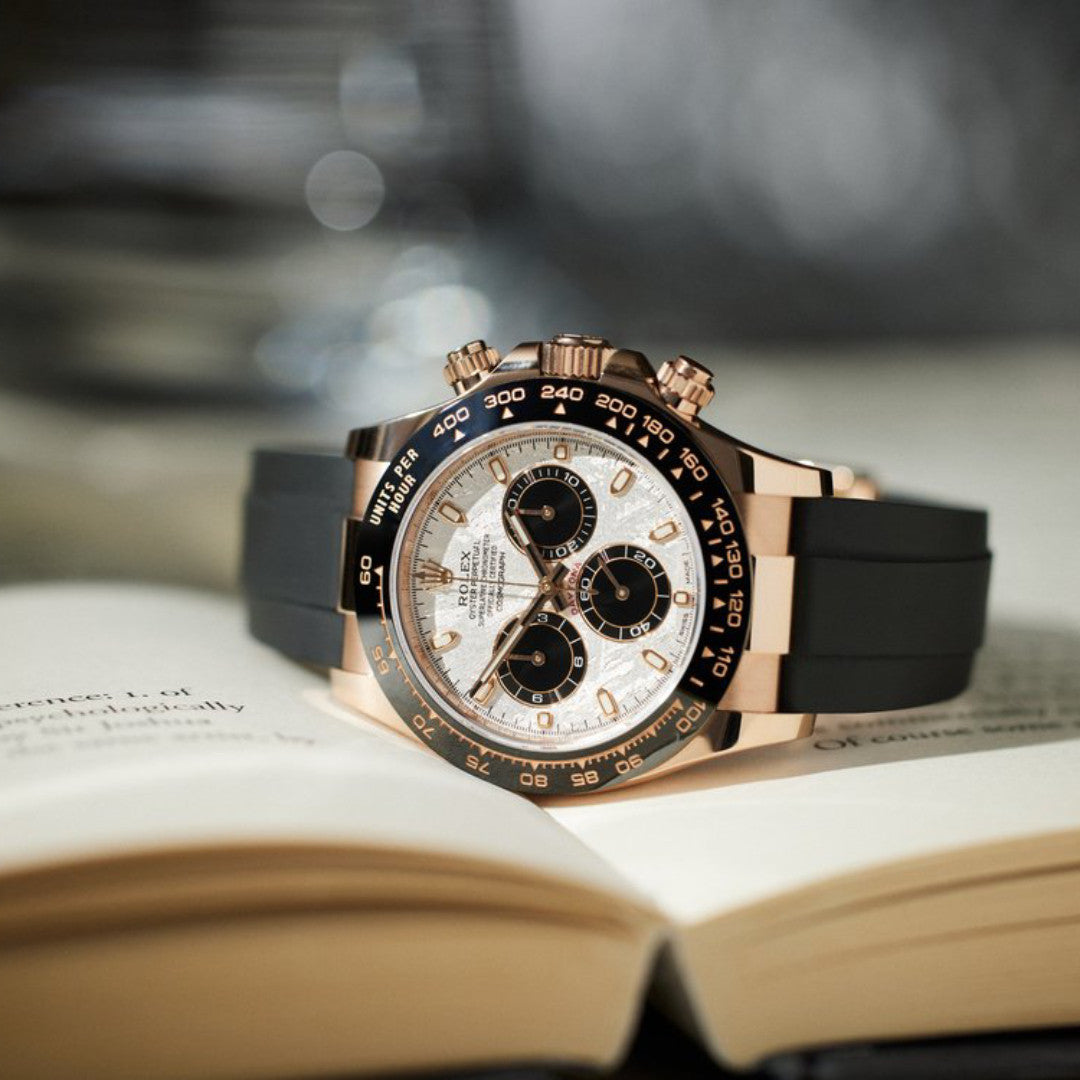 Rolex Daytona Everose Gold Meteorite Dial Oysterflex 40mm