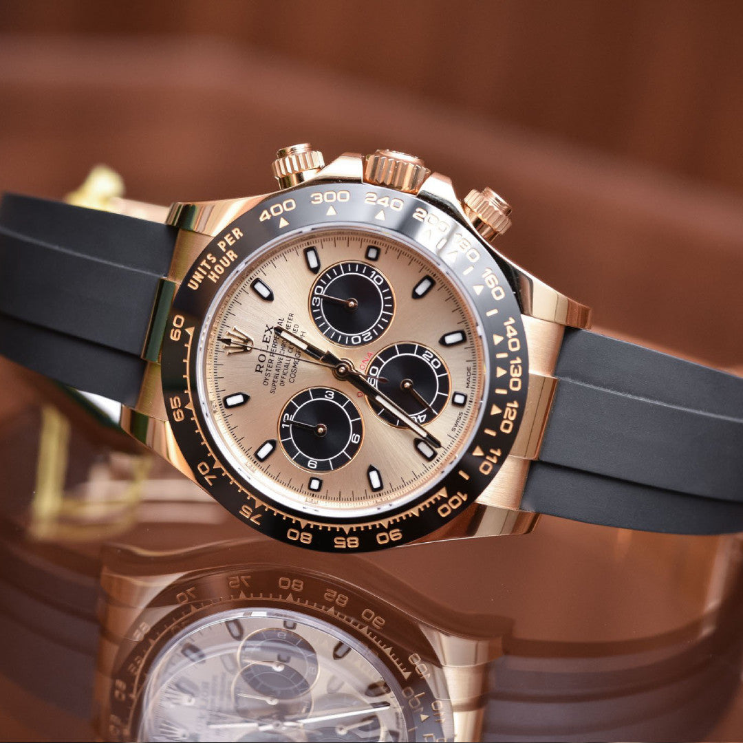 Rolex Daytona Everose Gold Meteorite Dial Oysterflex 40mm